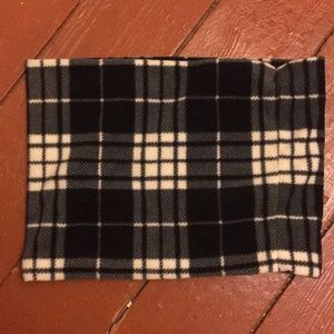 Plaid infinity scarf: brand is “Old Navy”